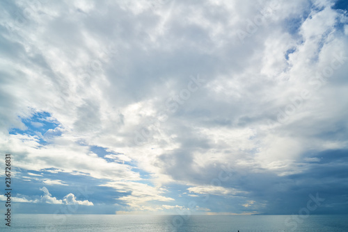 Sky  Clouds and Sea Background
