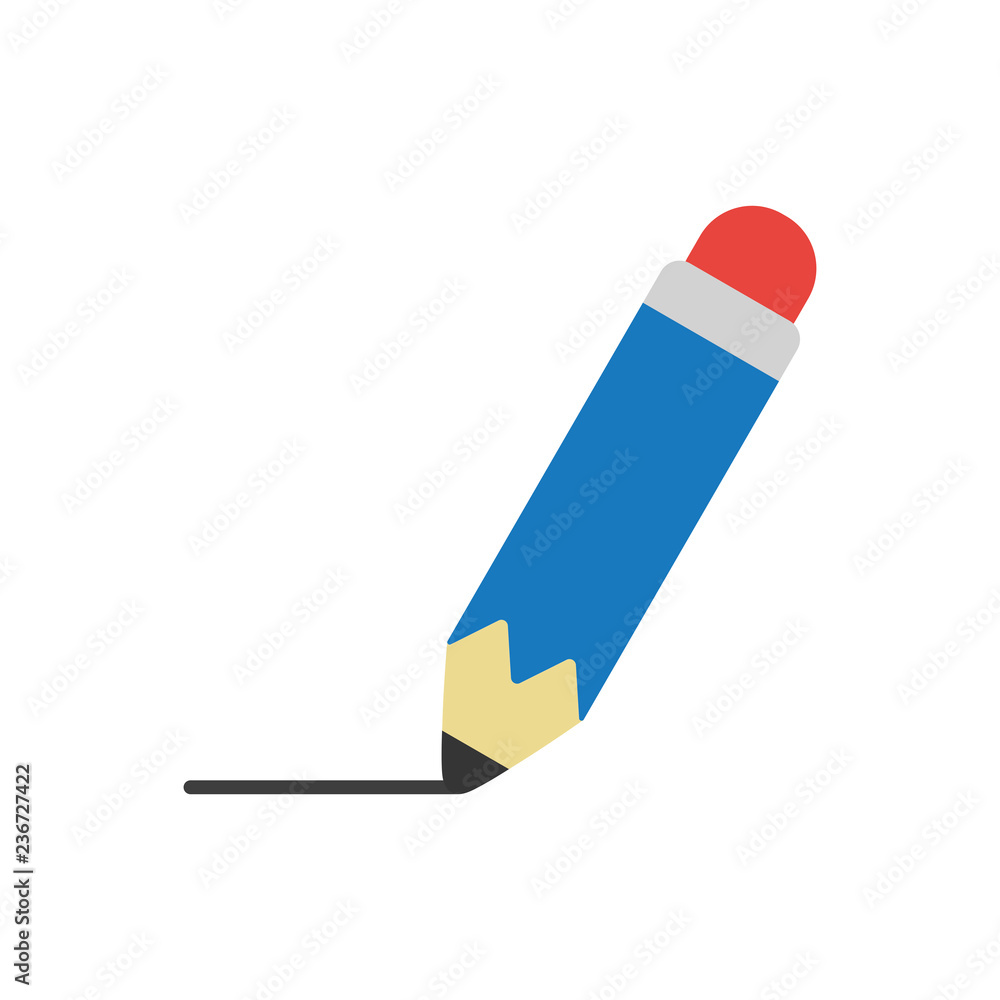 Vector icon concept of pencil drawing line Vector icon concept of pencil drawing line