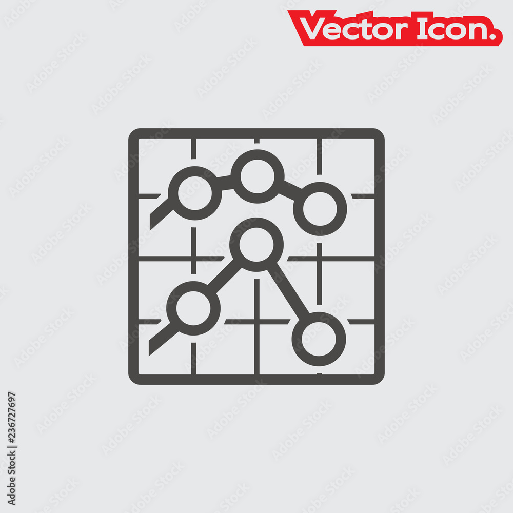 Business graphics icon isolated sign symbol and flat style for app, web and digital design. Vector illustration. Business graphics icon isolated sign symbol and flat style for app, web and digital design. Vector illustration.