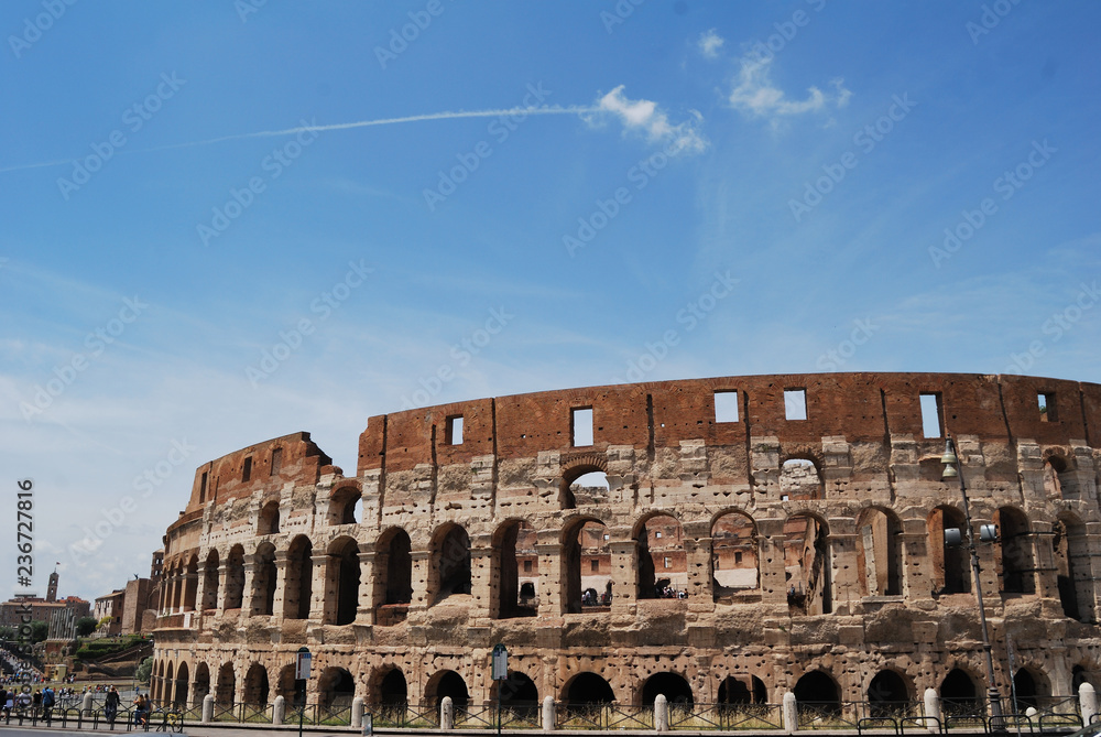 View of Colosseum - Rome, Italy.