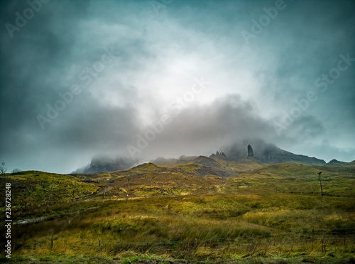 Dramatic sky above the old man of Storr - Isle of Skye