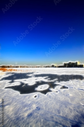 architecture and snow pattern, computer generated images