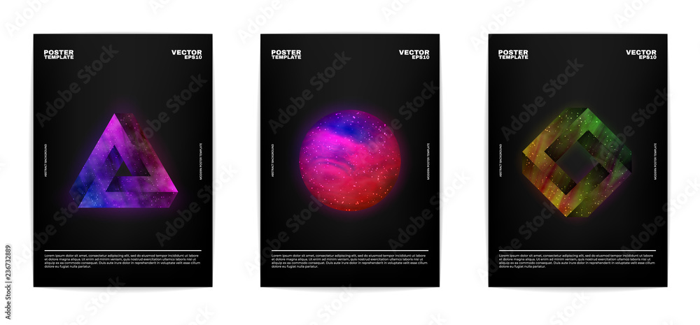 Thee abstract posters