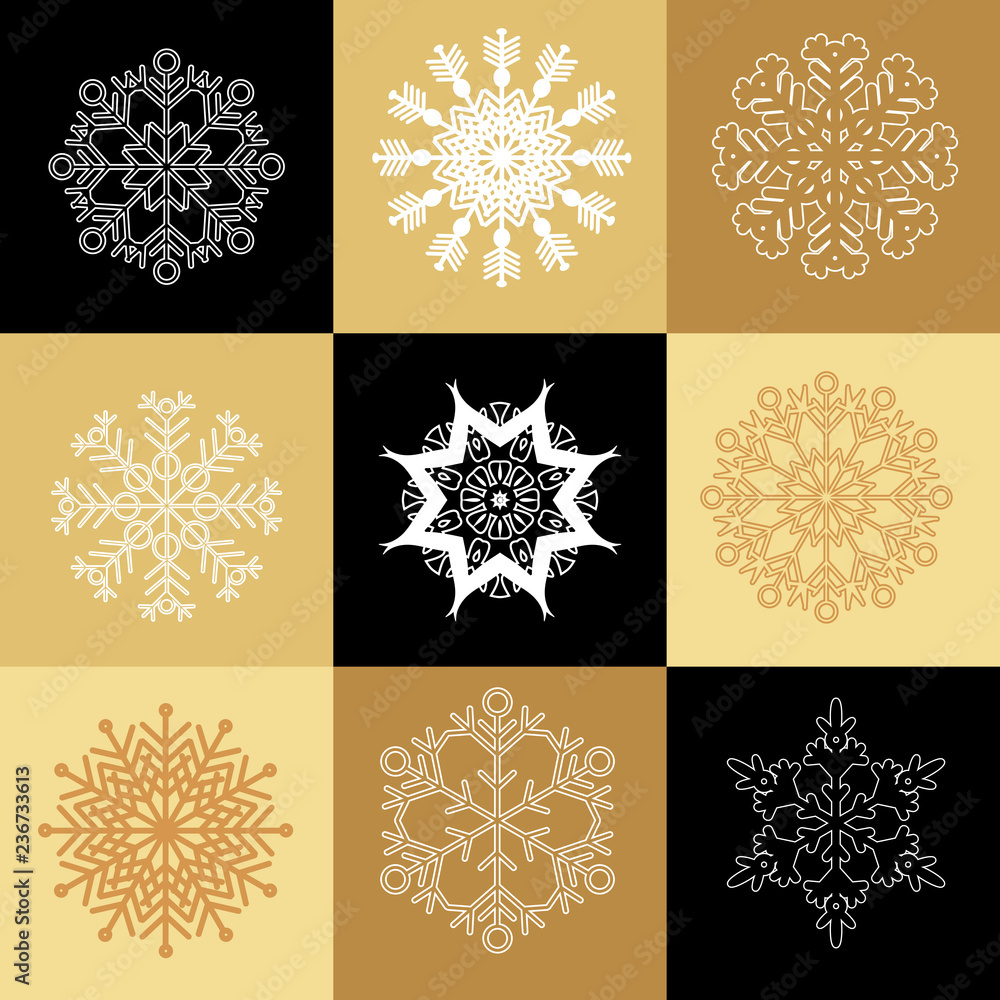 Set of snowflakes19 Set of snowflakes19