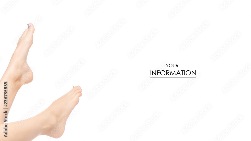 Beautiful female legs pattern on white background isolation Beautiful female legs pattern on white background isolation