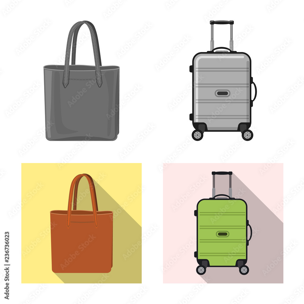 Vector design of suitcase and baggage logo. Set of suitcase and journey stock vector illustration. Vector design of suitcase and baggage logo. Set of suitcase and journey stock vector illustration.
