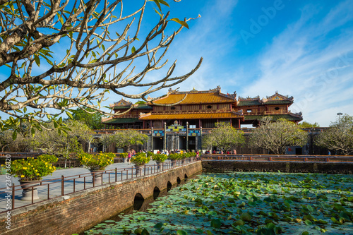 Imperial Royal Palace of Nguyen dynasty in Hue, Vietnam. Unesco World Heritage Site. photo