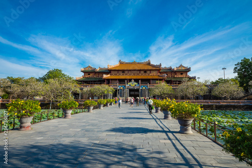 Imperial Royal Palace of Nguyen dynasty in Hue, Vietnam. Unesco World Heritage Site. photo