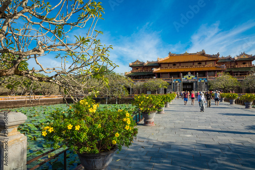 Imperial Royal Palace of Nguyen dynasty in Hue, Vietnam. Unesco World Heritage Site. photo