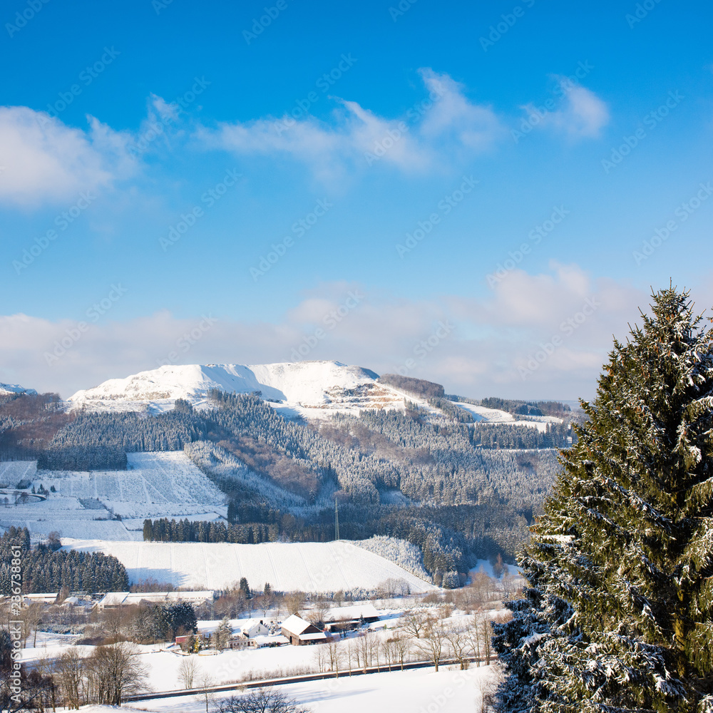 beautiful and cold Sauerland in winter