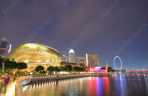 Singapore night cityscape