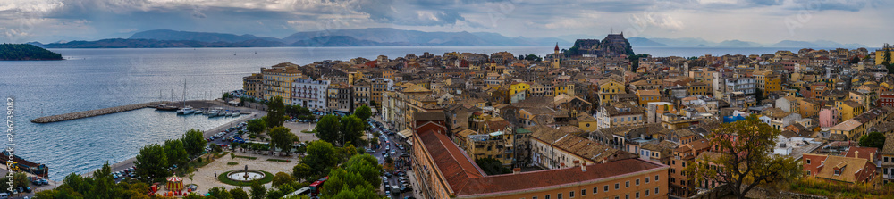 Kerkira - capital Corfu panorama