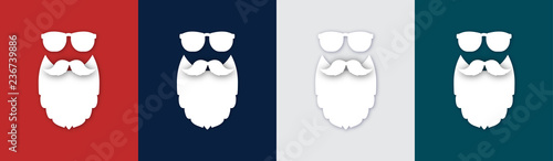 Weihnachtsmann Sammlung bunte Farben