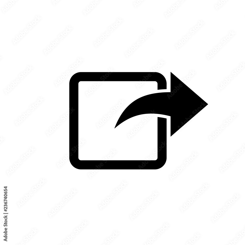 Share icon with outline square and arrow Share icon with outline square and arrow