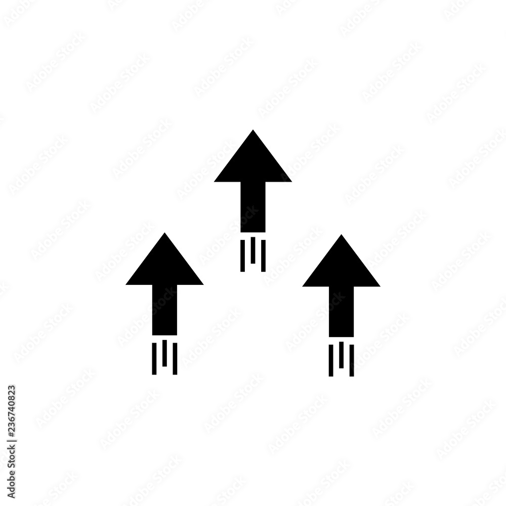 Vector growing graph icon Vector growing graph icon