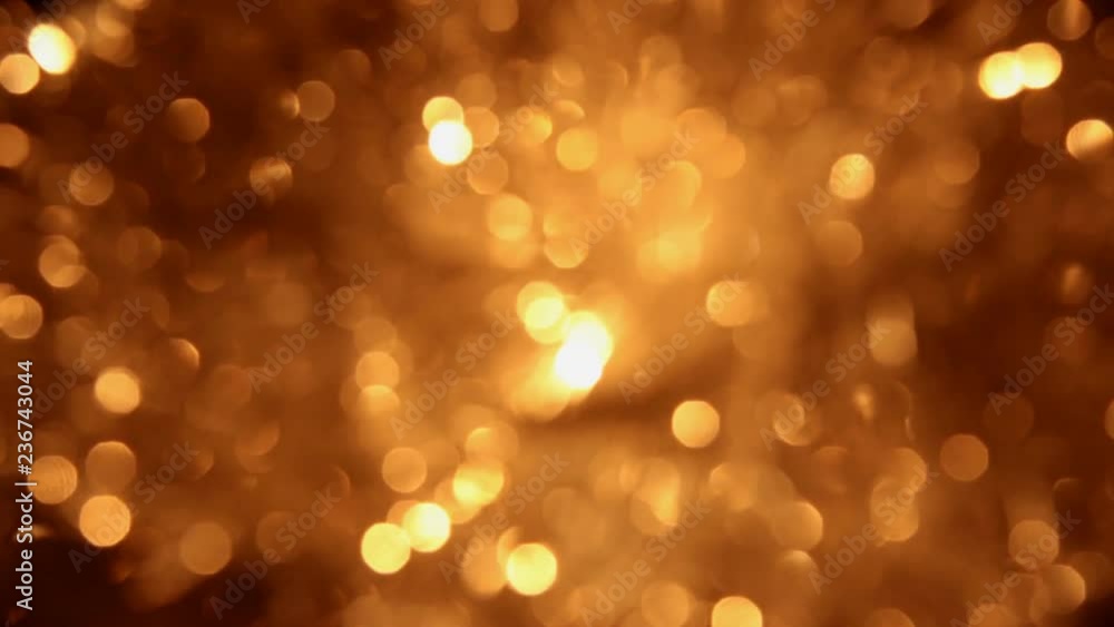Rotation of Christmas golden defocused lights. Rotation of Christmas golden defocused lights.