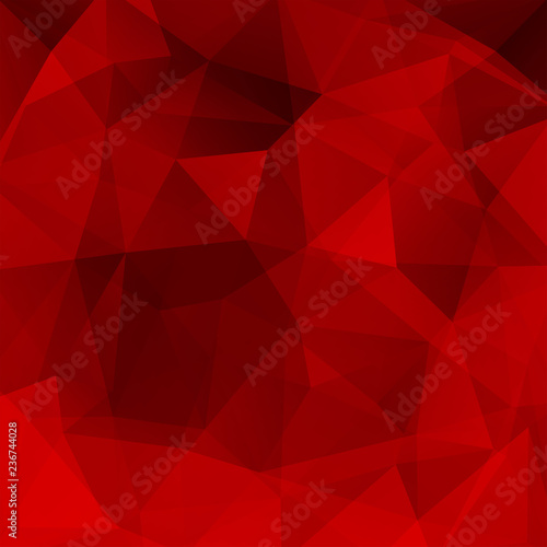 Geometric pattern, polygon triangles vector background in red tones. Illustration pattern