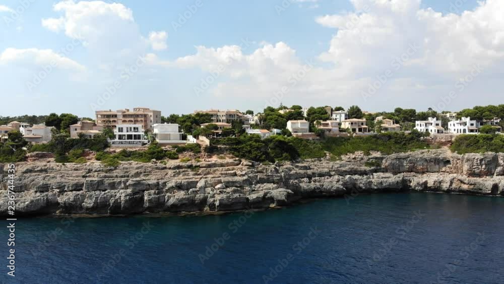 Aerial View, Flight over the bay of Cala pi Aerial View, Flight over the bay of Cala pi