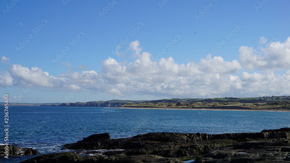 sea with blue sky and clouds sea with blue sky and clouds