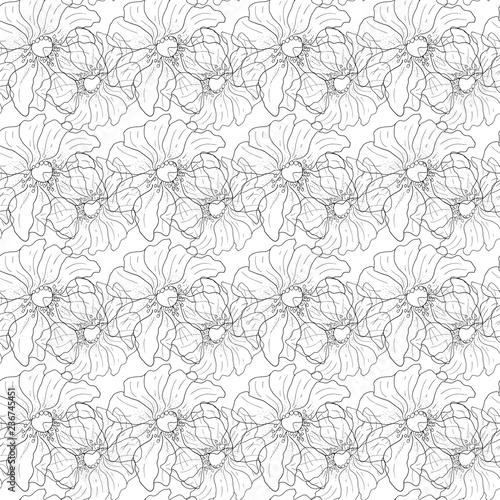 Seamless pattern of flowers.