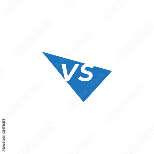 Free Download initial two letter vs negative space triangle logo - GFXLoad