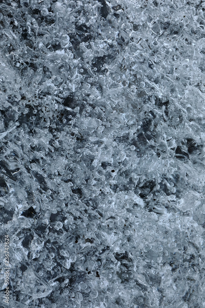 Details and bubbles on the ice of a glacier Details and bubbles on the ice of a glacier