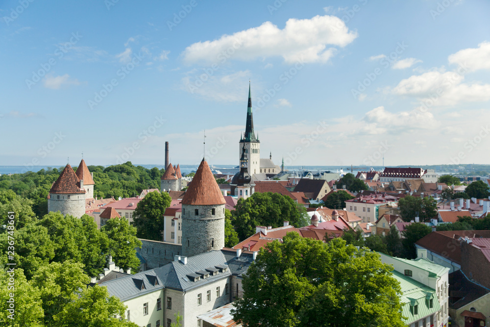 Fototapeta premium Panoramic view of Tallinn, Estonia