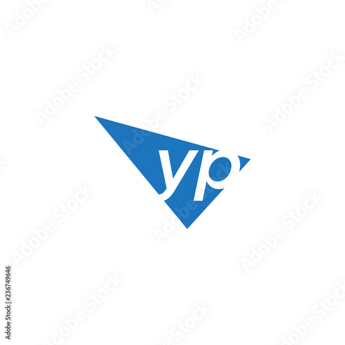 Free Download initial two letter yp negative space triangle logo - GFXLoad