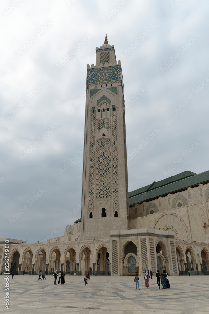Die Hassan-II.-Moschee, Grande Mosquée Hassan II., in Casablanca, Marokko, Nordafrika, Afrika