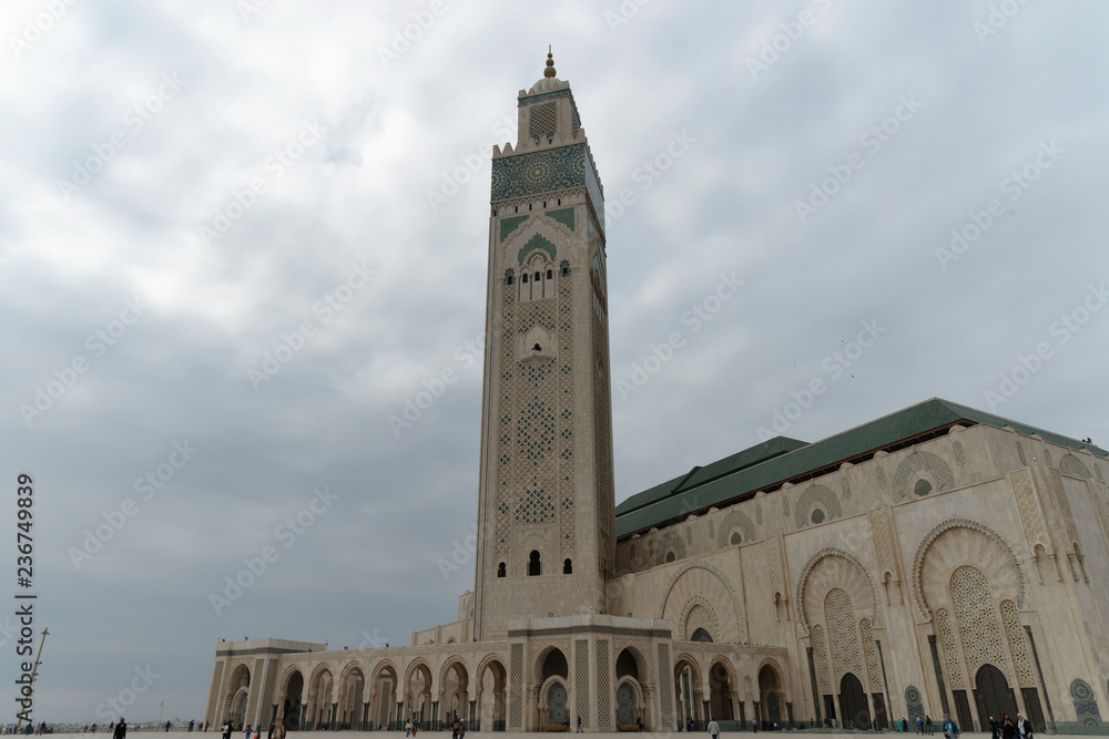 Die Hassan-II.-Moschee, Grande Mosquée Hassan II., in Casablanca, Marokko, Nordafrika, Afrika