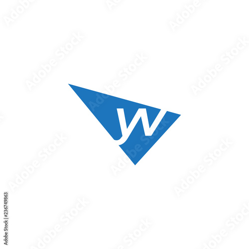 Free Download initial two letter yv negative space triangle logo - GFXLoad