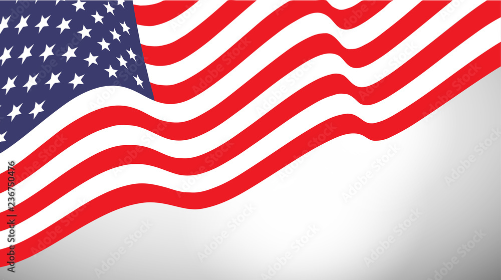 American waving flag vector illustration American waving flag vector illustration