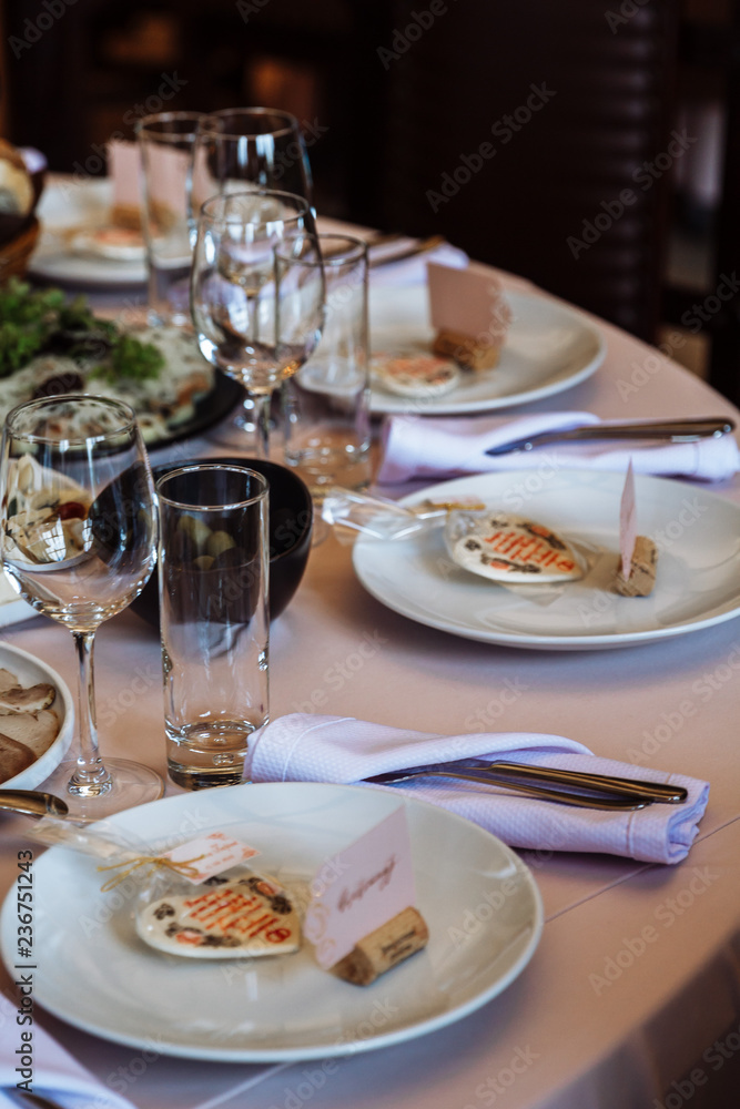 wedding champagne glasses in a restaurant wedding champagne glasses in a restaurant
