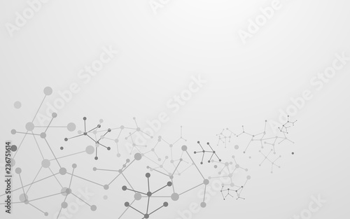 Abstract futuristic Molecules with connection technology concept background