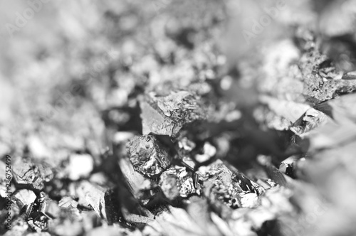 Black and white background of the quartz surface. Macro. photo