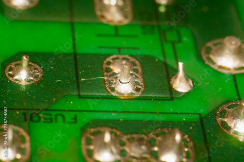 Obraz na płótnie PCB soldering defect w salonie