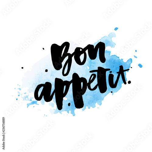 Bon appetit 2 lettering calligraphy brush design ink black