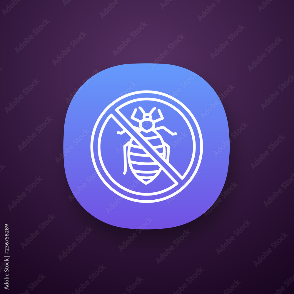 Stop bed bug and dust mite sign app icon Stop bed bug and dust mite sign app icon