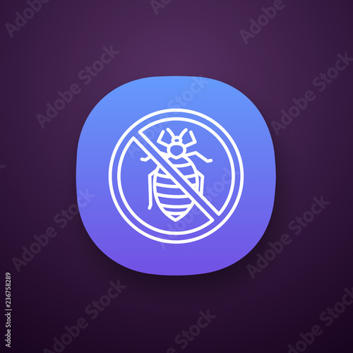 Stop bed bug and dust mite sign app icon