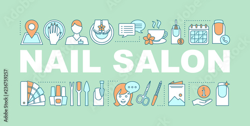 Nail salon word concepts banner