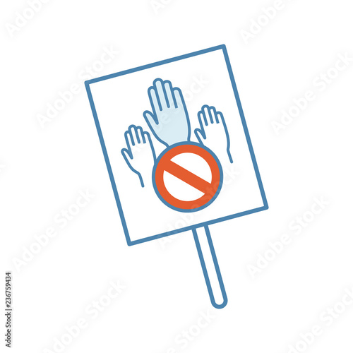 Protest banner color icon