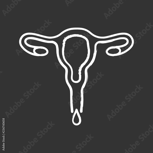 Menstruation chalk icon