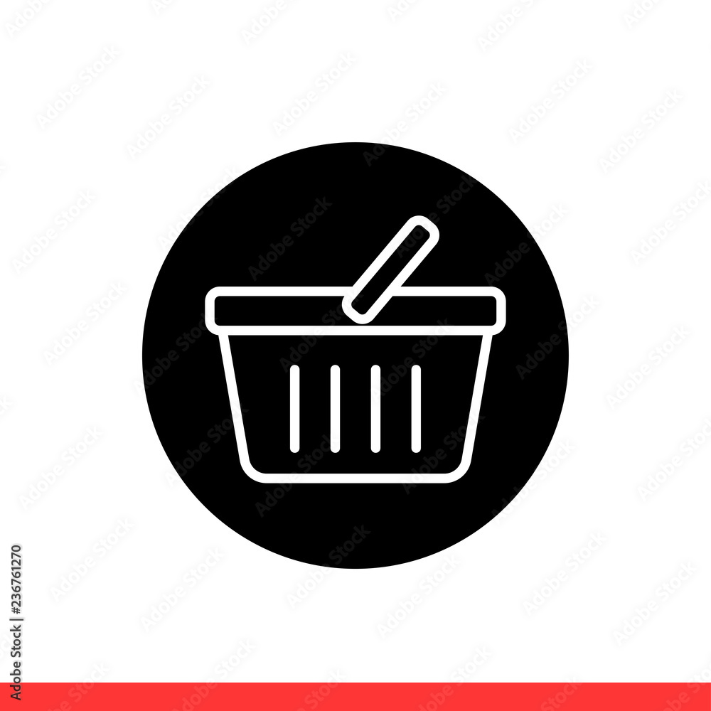 Basket icon vector, Shopping symbol Basket icon vector, Shopping symbol