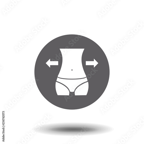 Waist correction surgery glyph icon.