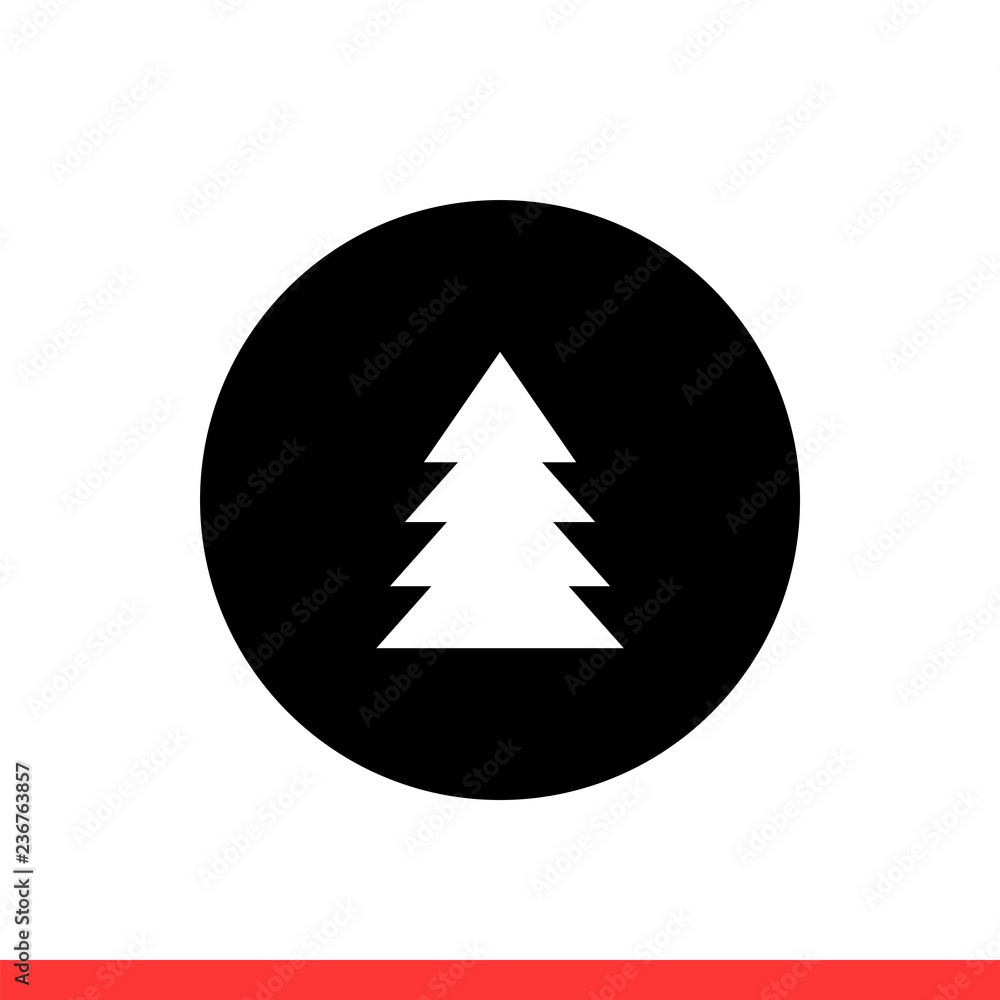 Christmas tree icon vector, new year symbol sign Christmas tree icon vector, new year symbol sign