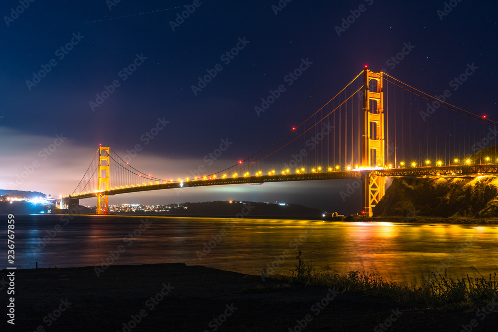 Nightview in Golden gate bridge