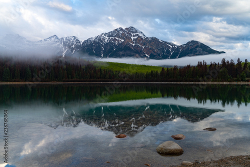 View in patricia lake in Jasper national park photo