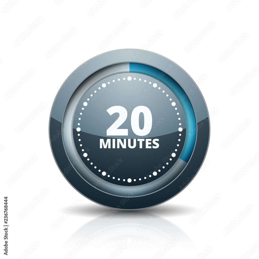 20 Minutes Time button illustration 20 Minutes Time button illustration