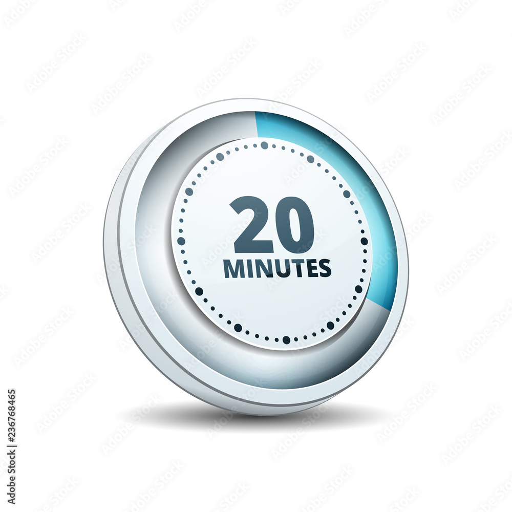 20 Minutes Time button illustration 20 Minutes Time button illustration