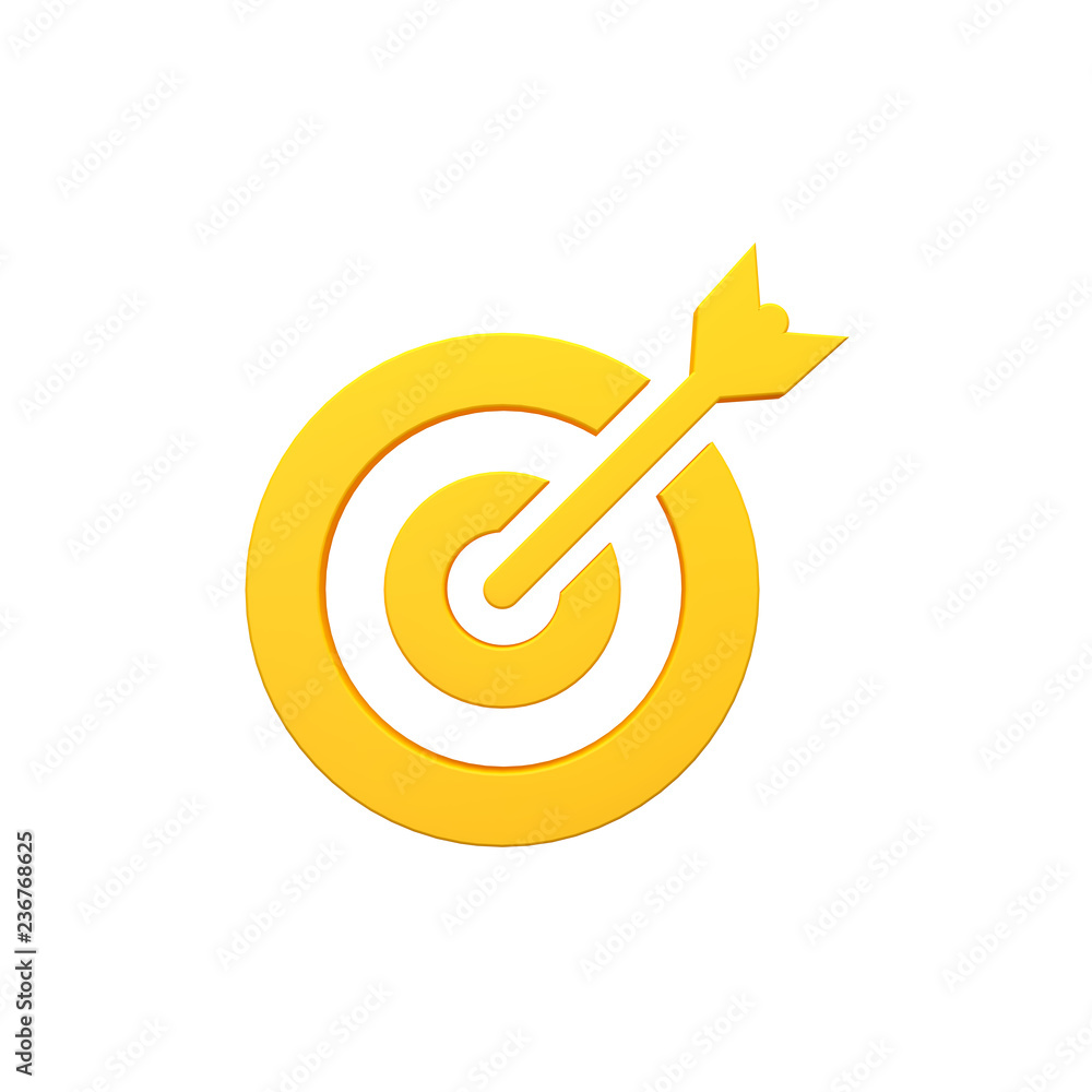 Dart 3d volumetric icon image isolated illustration Dart 3d volumetric icon image isolated illustration